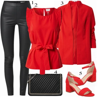 Outfit s Červená Bota Sandály Bullboxer "Pracovní Outfit"