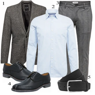 outfit mit Siva/Črna Obleka "Službena oblačila"