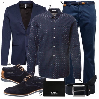 outfit mit Črna/Modra Obleka "A"