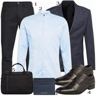 outfit mit Črna Obleka Jack & Jones "Poslovna oblačila"