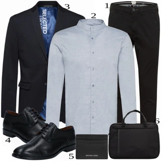 outfit mit Črna Obleka SELECTED HOMME "Poslovna oblačila"