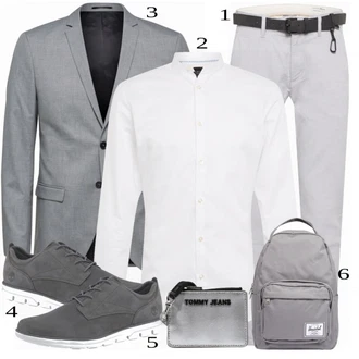 Poslovni Outfiti mit Siva Obleka "Poslovna oblačila"