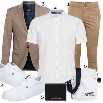 outfit mit Siva/Bela Čevlj Superga Tommy Jeans "Poslovna oblačila"