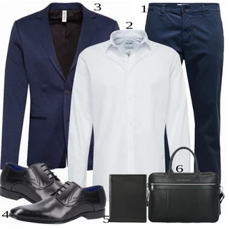 outfit mit Črna/Modra Obleka "Priložnostna oblačila"