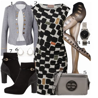 Outfit sa Plava Cartoon "Poslovna dama"
