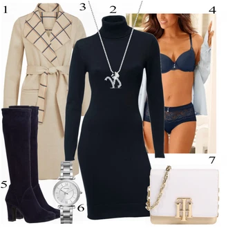 Outfit s Modrá/Tmavě modrá Podprsenka s kosticemi/Zmenšující Podprsenek/Sada kalhotek podprsenky/Set spodního prádla/Sada spodního prádla/Sada Kalhotek s Drátěnou Podprsenkou/Podprsenka Balconette Lascana "Podnikatelka"