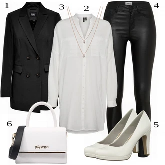 Retro Lyže Outfit s Růžová/Zlatý Náhrdelník/Bohatě zdobený náhrdelník/Jemný Řetízek Pilgrim "Business vzhled"Look: Styl, Elegantní, Old Money, Retro, 80tá léta, Plavání, Lyže