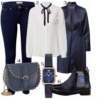 Outfit s Šedá Halenka & Tunika Suncoo "Elegantní vzhled"