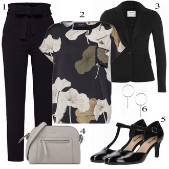 Outfit s Bota Na Podpatku About You "Podnikatelský Vzhled"