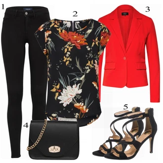 Outfit s Modrá Bota Na Podpatku Buffalo "Podnikatelský Vzhled"