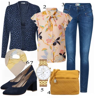 Old Money Outfit s Hnědá/Žlutá/Zlatý/Modrá/Bílá Náramkové Hodinky/Řetízkové Hodinky/Baterie hodinek/Řemínek pro Hodinky/Nástroj pro Hodinky Kapten & Son "Podnikatelský Vzhled"Look: 50. Let, Klasické, Empire, Námořní, Old Money, Skromné, Unisex, Retro, 80tá léta