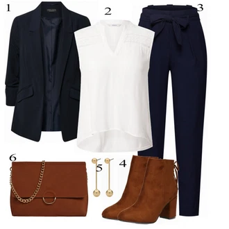 Ležérní outfity s Hnědá Kovbojská kotníková bota/Kozačka se zipem/Westernová Kotníková Bota/Plochá Kotníková Bota/Vintage Kotníková Bota/Chelsea Boty/Jezdecká Bota/Kotníková Bota s Podšívkou/Kožená kotníková bota/Ovčí Kožešinová Bota About You "Podnikatelský Vzhled"