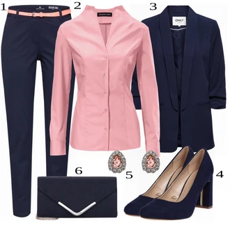Outfit s Růžová/Béžová/Modrá Tunika/Dlouhá tylová sukně/Dlouhé Kardigany/Dlouhý Zimní Kabát/Košile/Dlouhé Šaty/Dětská hračka Heine "Podnikatelský Vzhled"