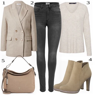 Outfit sa Zeleno Čizmica Tamaris "Poslovni outfit"