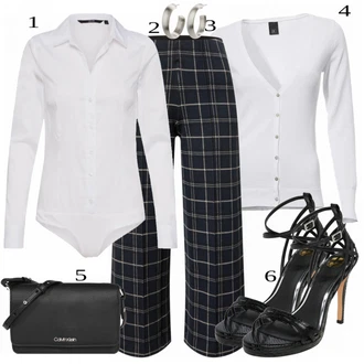 Outfit sa Plava Salonka & Visoki Pet Buffalo "Poslovni Izgled"