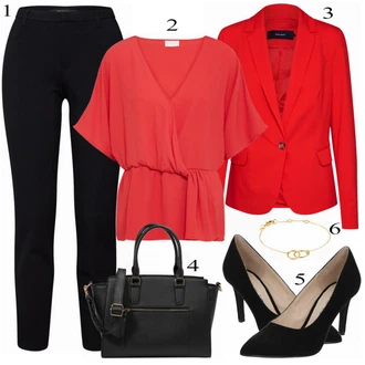 Outfit s Černá 7/8 Kalhoty Only "Podnikatelský Vzhled"
