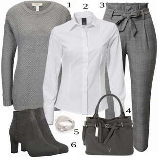 Outfity pro práci s Bílá/Černá Kozačka Tamaris "Podnikatelský Vzhled"