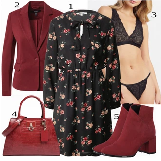 Outfit sa Crna Gaćice Underprotection "Poslovni Izgled"