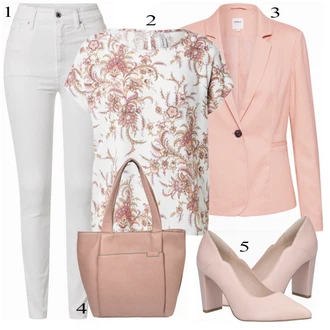 Outfit s Šedá Bota Caprice "Vkusný business outfit"