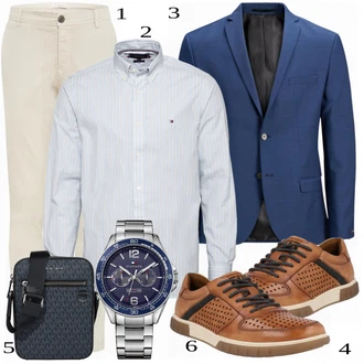outfit mit Modra Obleka Jack & Jones "Poslovna oblačila"