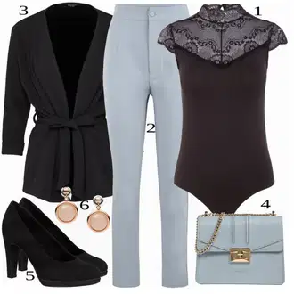 S páskem Outfit s Černá/Tmavě modrá/Tmavě šedá Kožená bunda pro muže/Oversize Sako/Blůzové Sako/Pletený Sako/Blejzrové Bund/Dlouhý Sako/Elegantní Sako/Kožená bunda/Boyfriend Sako/Kožená Pánská Bund/Krátké Sako/Teplákový blejzr Sisters Point "Perfektní vzhled do kanceláře"