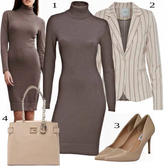 Outfity pro práci s Šedá Šaty Heine "Elegantní vzhled"