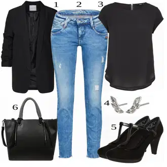 Outfity pro práci S křivkami s Černá Halenka a Tunika/Tričko & Top Móda Pro Plnoštíhlé/Halenka Móda Pro Plnoštíhlou Only "Business Look pro ženy"