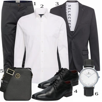 outfit mit Črna Obleka SELECTED HOMME "Poslovna oblačila"