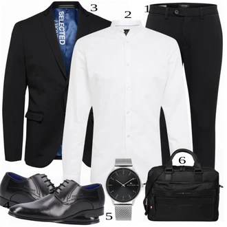 outfit mit Črna Obleka SELECTED HOMME "Priložnostna oblačila"