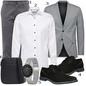 Poslovni Outfiti mit Siva Obleka "Poslovna oblačila"