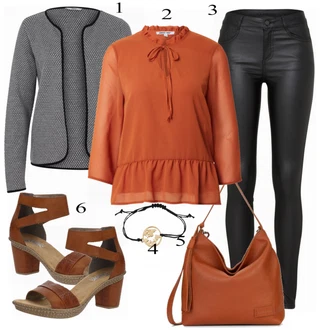 Outfity pro práci Plnější Postavou Léto s Šedá/Tmavě šedá/Mátově zelená/Světle šedá Pletenina veľkej veľkosti Only "Obchodní Styl"