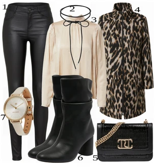 Outfit s Modrá Kozačka Public Desire "Obchodní Styl"