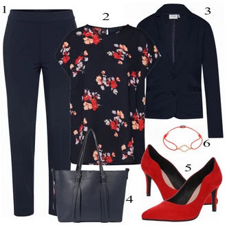 Outfit s Bota Na Podpatku About You "Obchodní Styl"