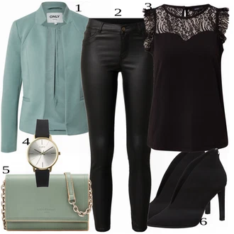Outfit s Bílá Náramkové hodinky Pilgrim "Obchodní Styl"