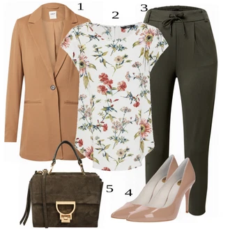 Outfit s Šedá Bota Na Podpatku Buffalo "Kancelářský Outfit"