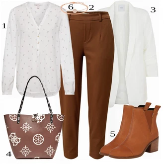 Outfit sa Smeđa Čizmica TOMS "Poslovni Outfit"