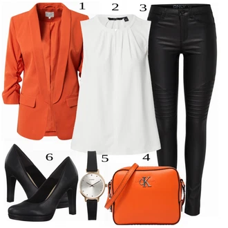 Outfit s Bílá Náramkové hodinky Pilgrim "Vkusný business outfit"