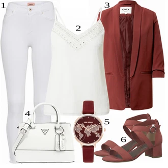 Outfit s Šedá/Béžová Top & košilka/Tričko & Top Móda Pro Plnoštíhlé/Top About You "1"