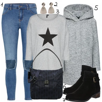 Outfit s Červená/Růžová/Světle šedá Blazerový Kabát/Fleecový Kabát/Kabát s Úzkým Střihem/Tweedový Kabát/Vlněný Fleecový Kabát/Pletený Kabát/Scuba Kabát/Pletený Fleecový Kabát/Krátký Kabát Only "Cukr English: Chocolate Czech: Čokoláda"