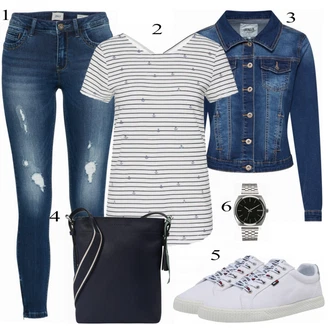 Outfit s Bota Teniska Tommy Jeans "Ležérní"