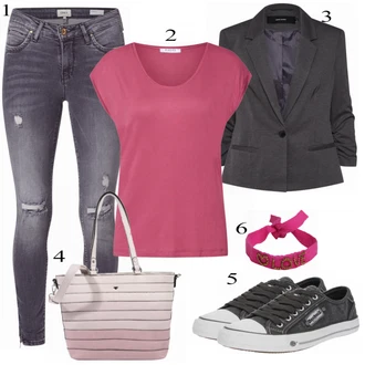 Outfit s Šedá/Černá Teniska Dockers by Gerli "Ležérní"