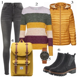 Outfit s Šedá Pletený Oděv Only "Ležérní"