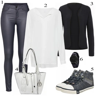 Chytrý příležitostný Outfit s Šedá/Hnědá/Béžová/Bílá/Krémová/Khaki Oversize Halenka/Halenkové Body/Blůza s knoflíčkem/Halenka s Dlouhým Rukávem/Tunikové Tričko/Slip-on Halenka/Oversize Muselínová Blůza/Halenka se Stojatým Límcem/Dlouhá Halenka Vila "Ležérní"Look: Styl, Klasické, Elegantní, Kancelář, Chytrý příležitostný, Univerzitní, Retro