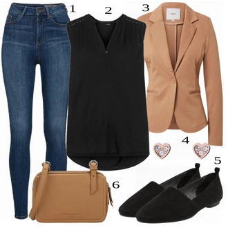 Outfit s Černá Polobotek Vagabond Shoemakers "Ležérní Obchodní Outfit"