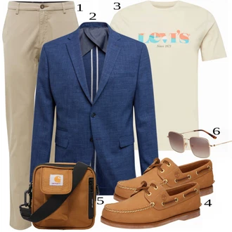 outfit mit Modra Obleka SELECTED HOMME "Poslovna oblačila"