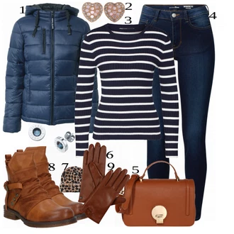 Outfit sa Crna Veći Broj Tom Tailor Denim "Kežualni Outfit"