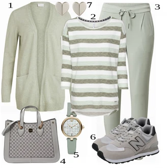 Outfit s Šedá/Černá Teniska New Balance "Hezký outfit pro volný čas"