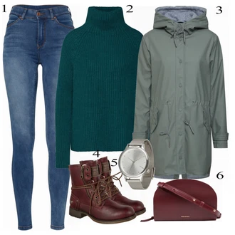 Outfit s Kozačka Mustang "CasualGreen"
