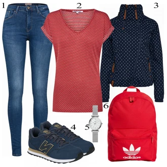 Outfit s Šedá/Stříbrný/Tmavě šedá/Bílá Náramkové hodinky/Dámské chytré hodinky/Řetízkové hodinky/Baterie hodinek Fossil "Ležérní Vzhled"