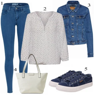 Outfit s Modrá Sportovní Bota/Zimní bota/Teniska Dockers by Gerli "Ležérní Vzhled"